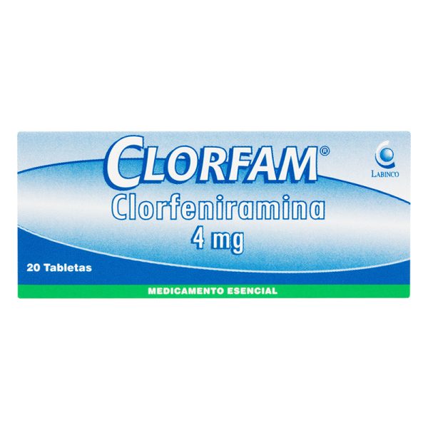 CLORFAM 4 MG 20 TABLETAS