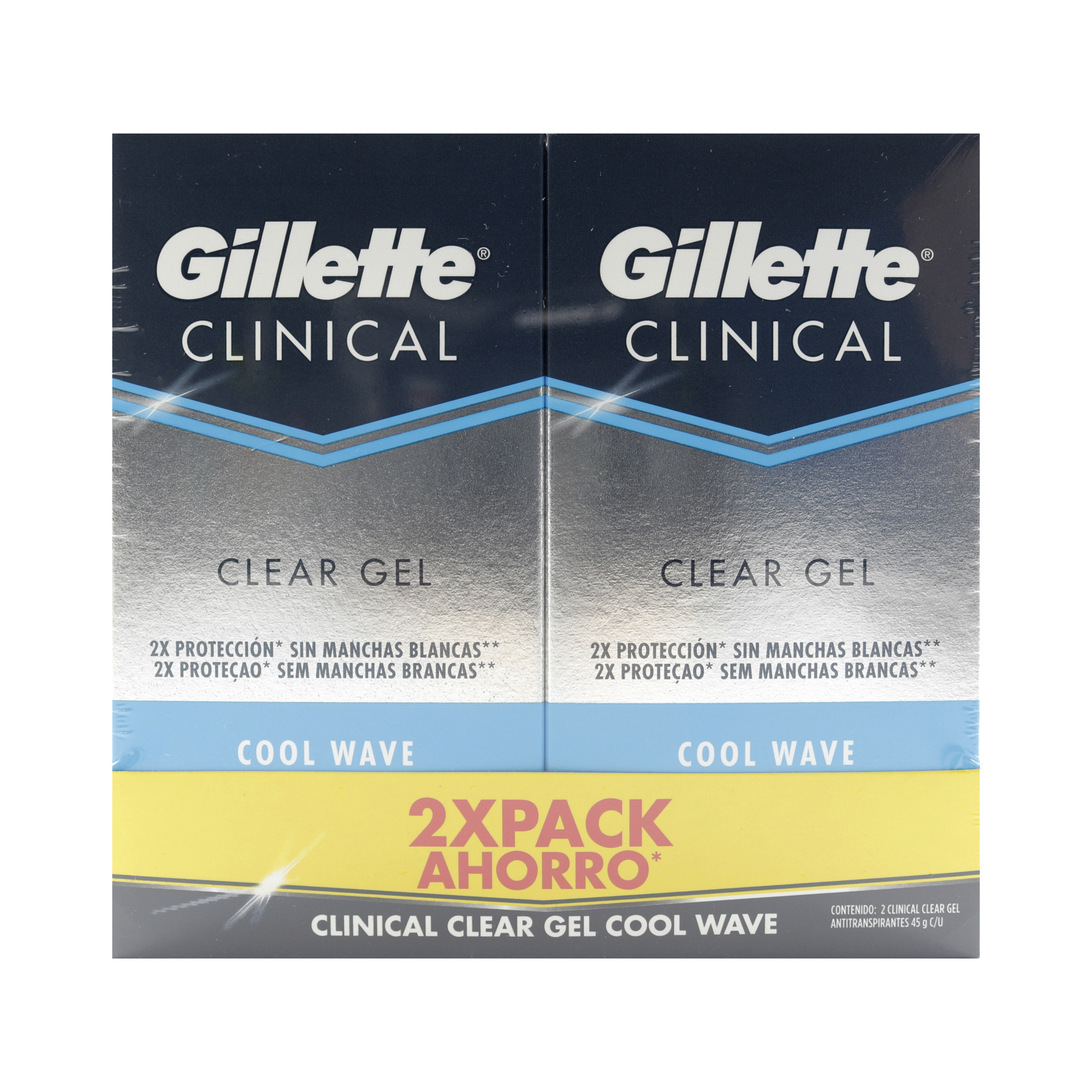 2 DTE.GILLETTE CLINI.GEL COOL WAVE 45GR