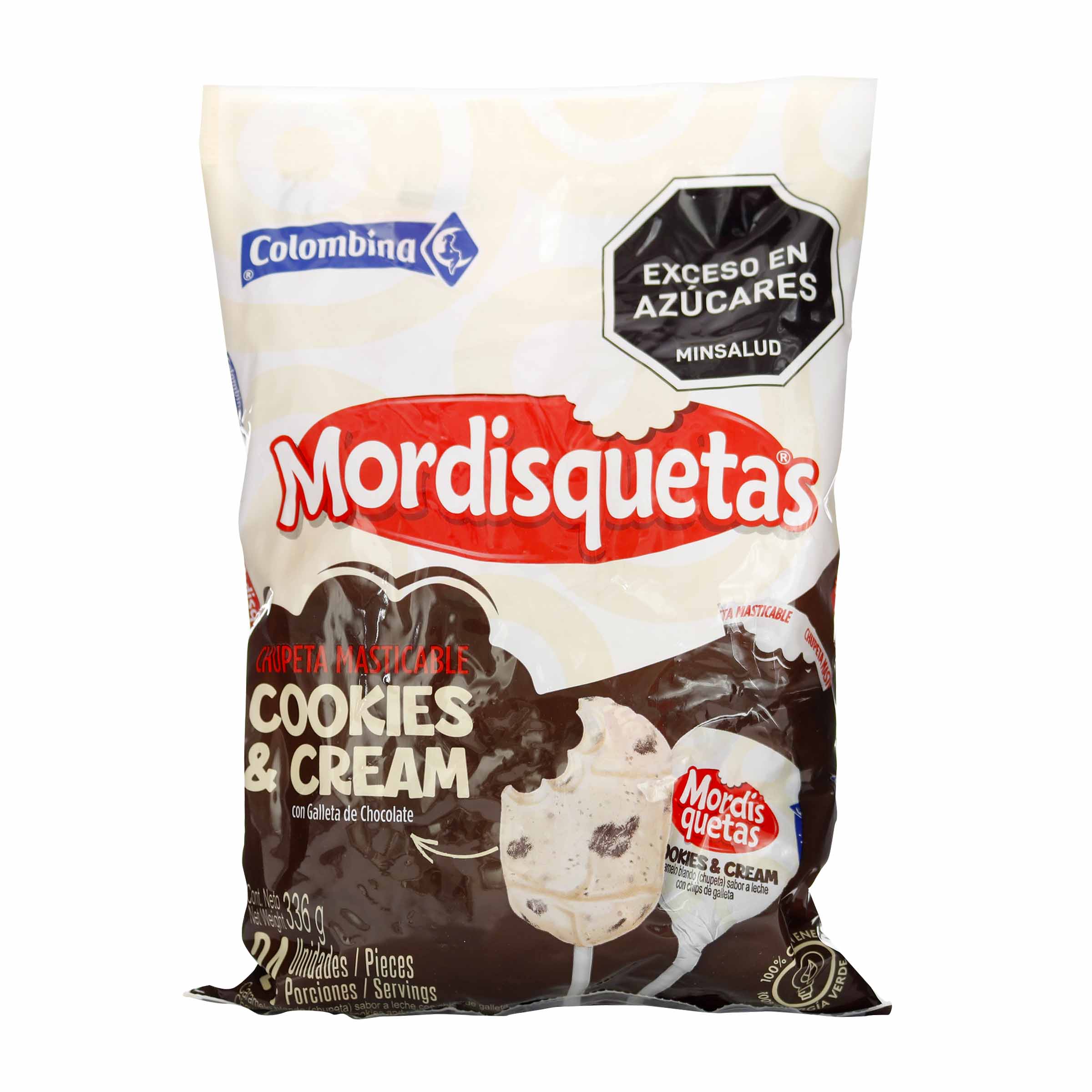 CHUPETA MORDISQUETAS COOKIES.CREAM 24UND
