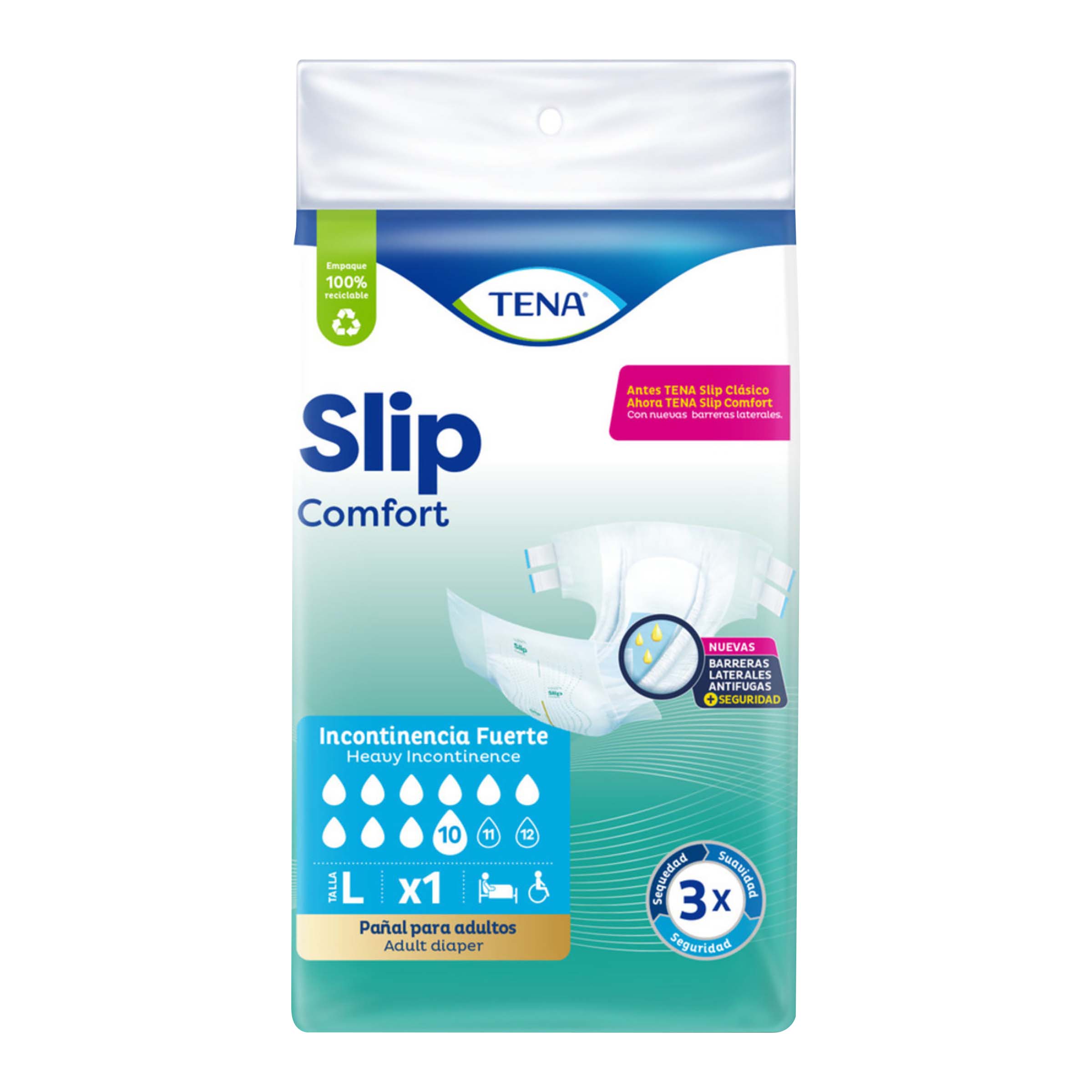 PAN.TENA SLIP CLASICO GDE 1 UND