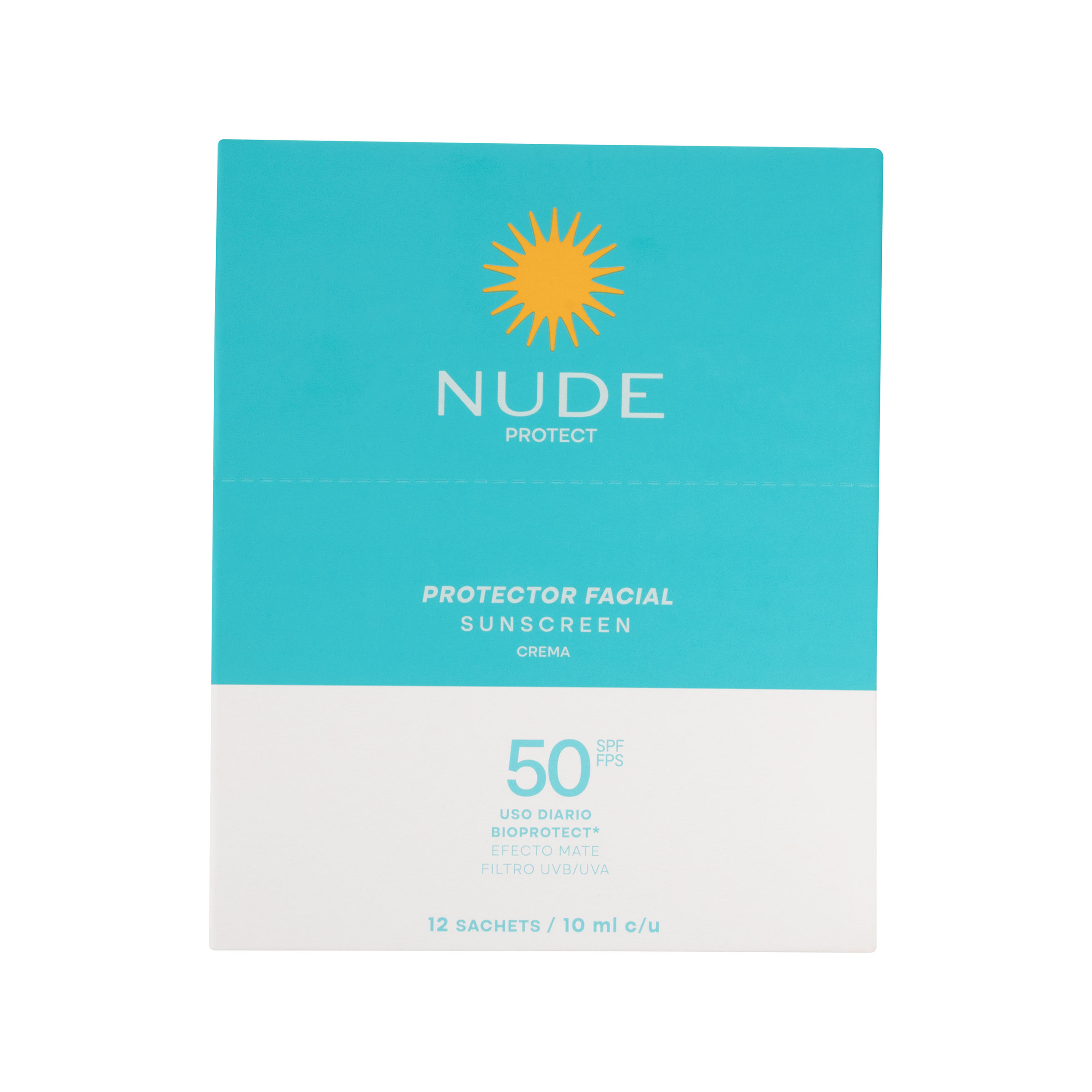 PROTECT NUDE FACIAL SPF50 12 SOBRE 10 ML