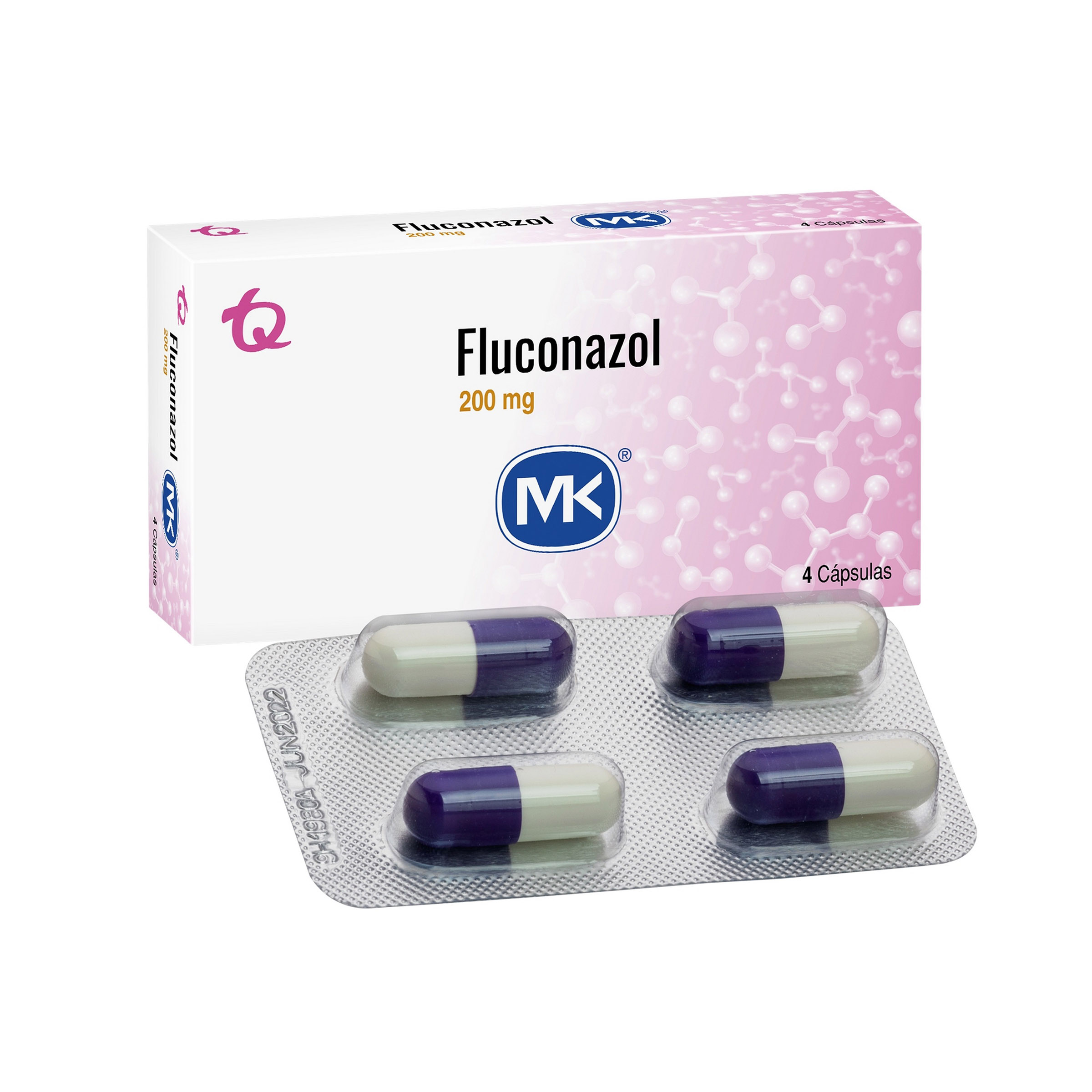 FLUCONAZOL 200 MG 4 CAPSULAS MK