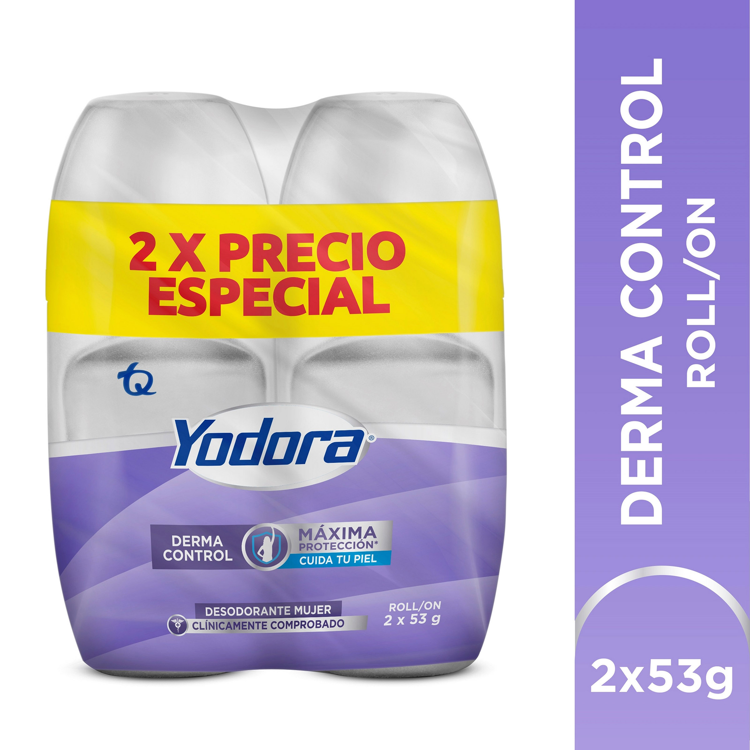 2 DTE YODORA ROLL DERM CONTRO 53GR P.E M