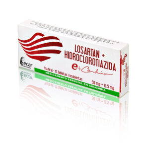 LOSARTAN 50 MG+HCT 12.5 MG 15 TBS EC