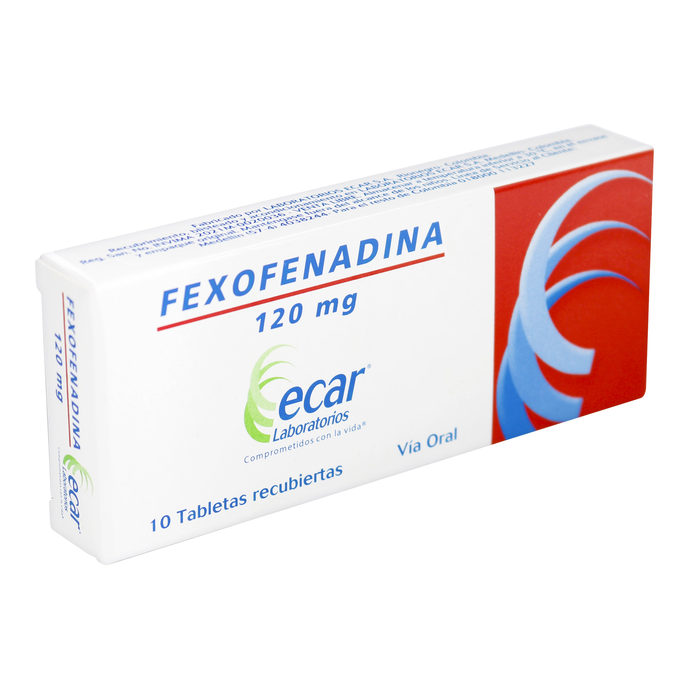 FEXOFENADINA 120 MG 10 TBS EC