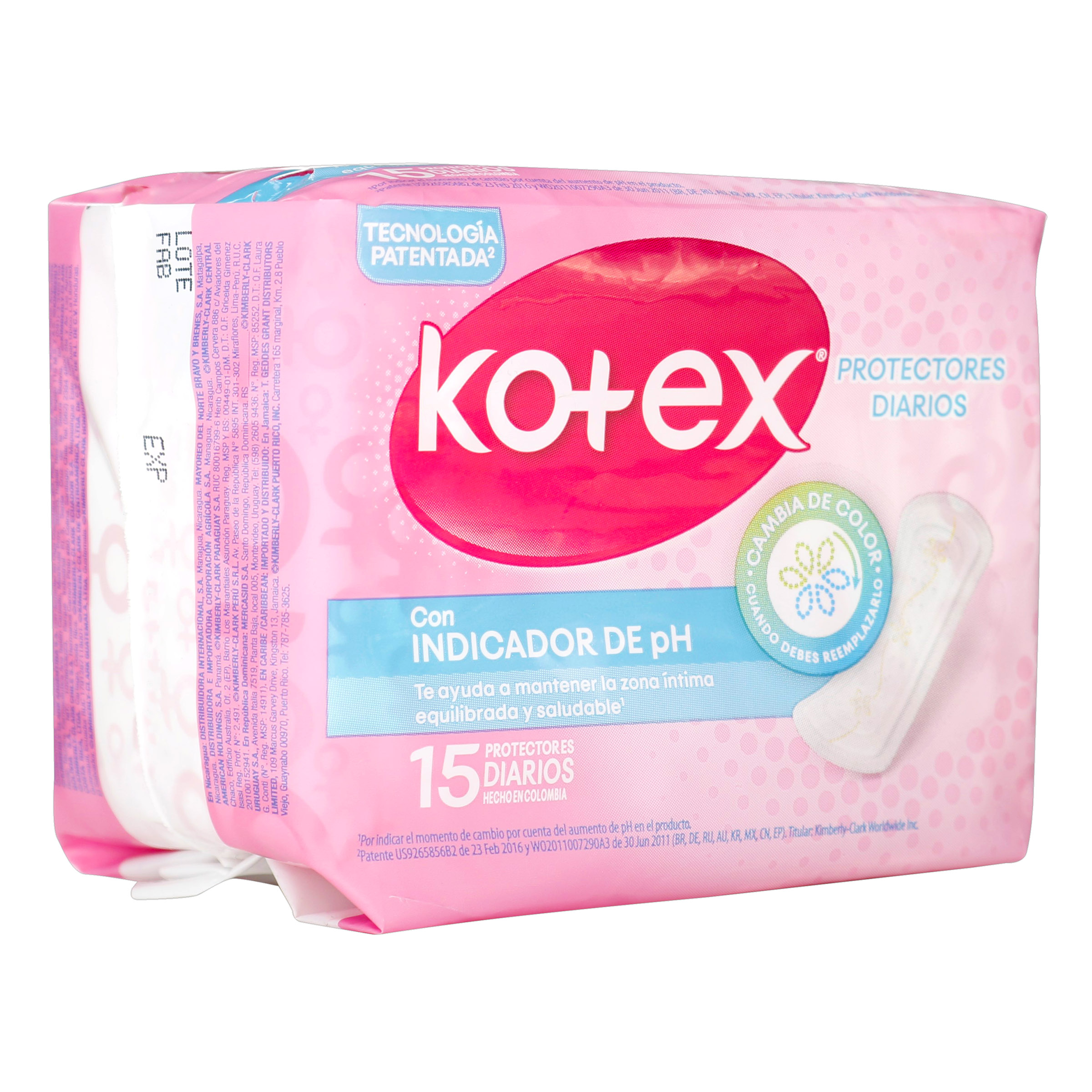 PROTECTOR KOTEX DIARIO INDIC BOLSA 15UND