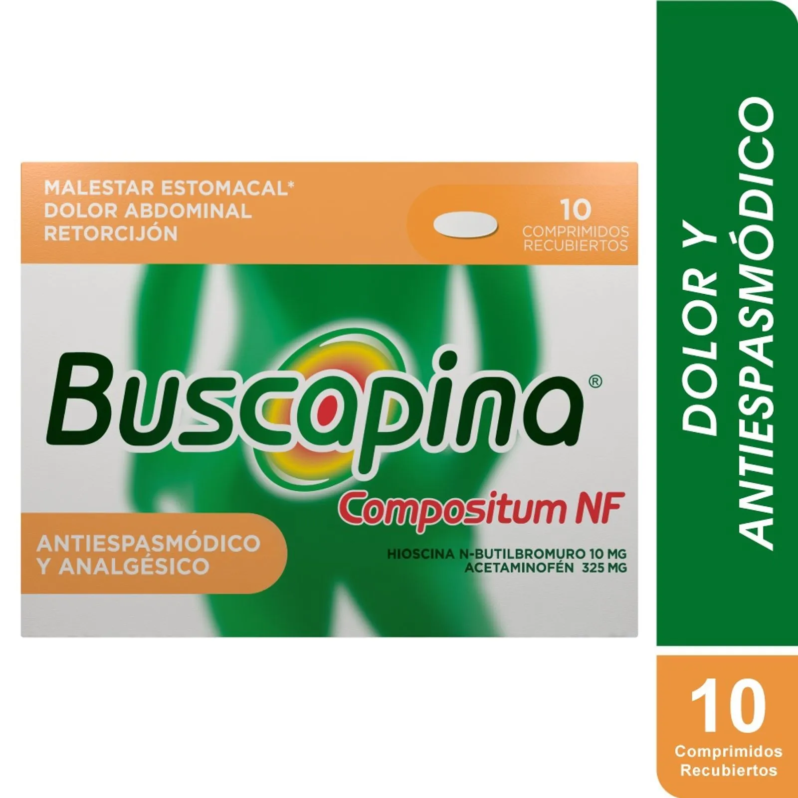 BUSCAPINA NF COMPOSITUM 325/10 MG 10 TBS