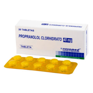 PROPRANOLOL 40 MG 20 TBS NV