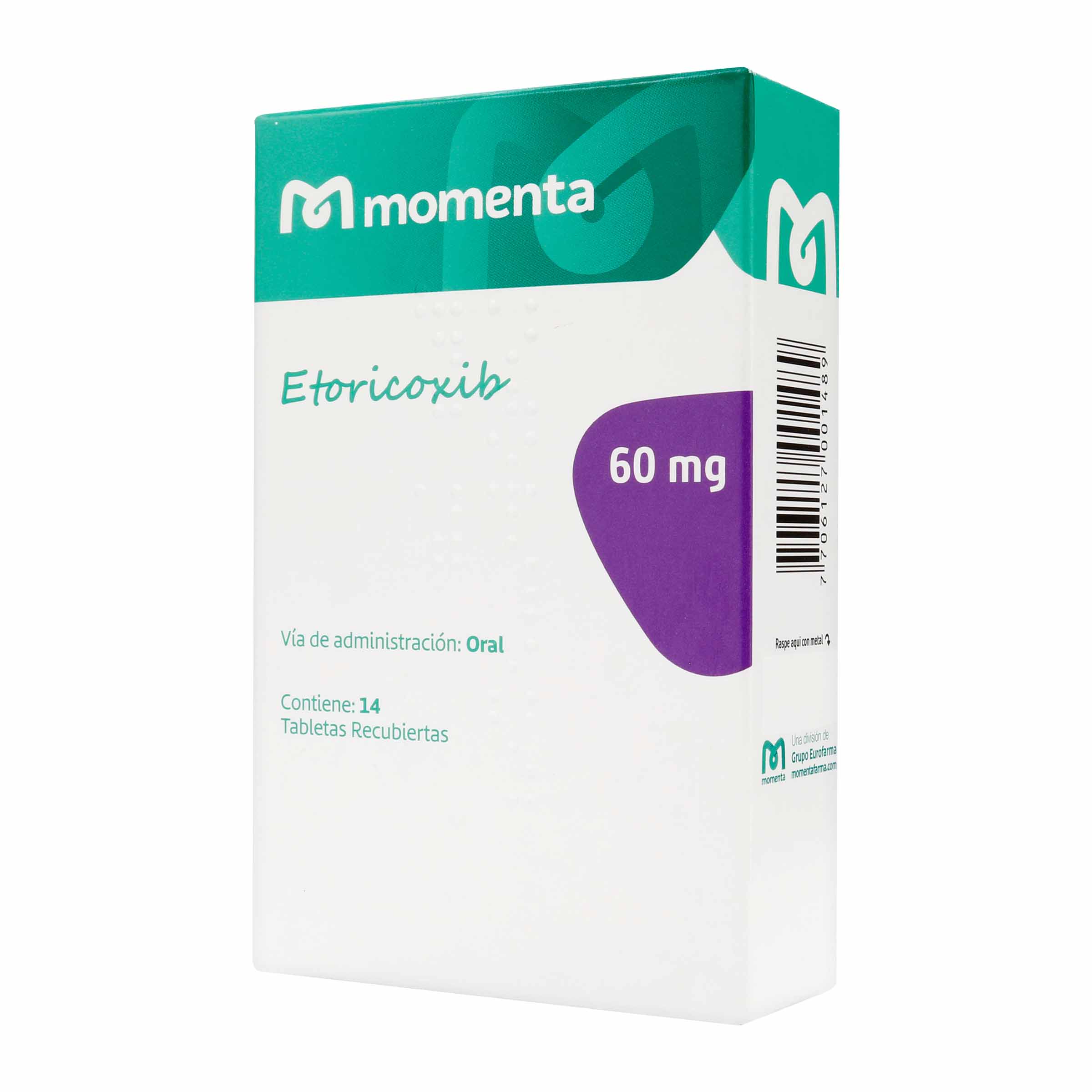 ETORICOXIB 60 MG 14 TABLETAS MOMENTA
