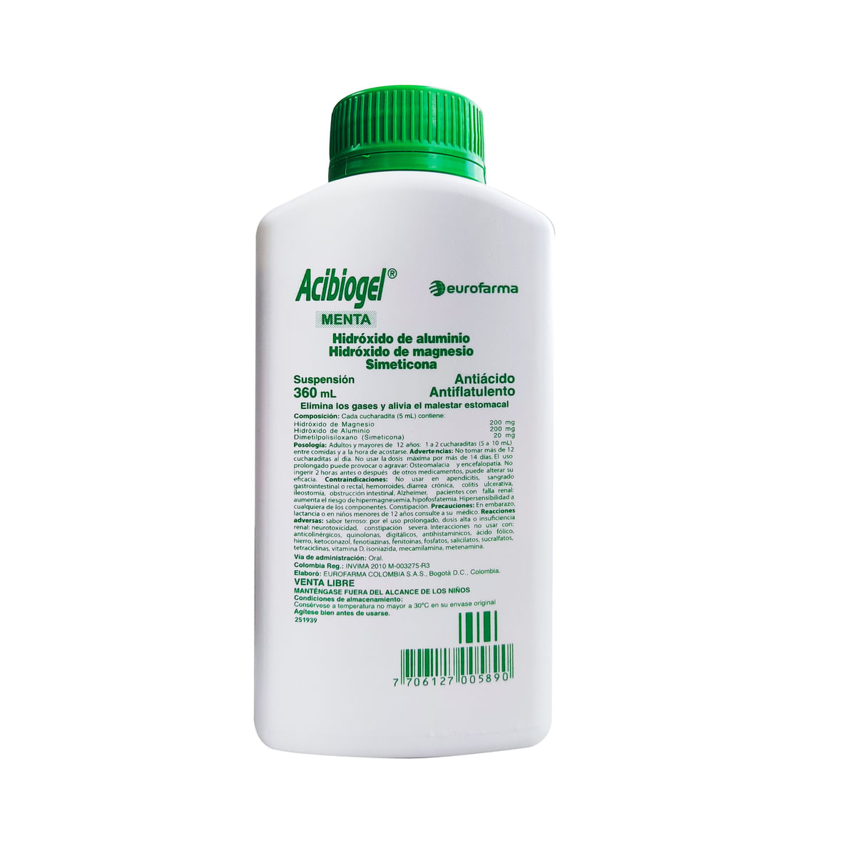 ACIBIOGEL HIDROX.DE ALUMINIO 360ML