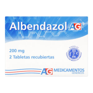 ALBENDAZOL 200 MG 2 TABLETAS AG