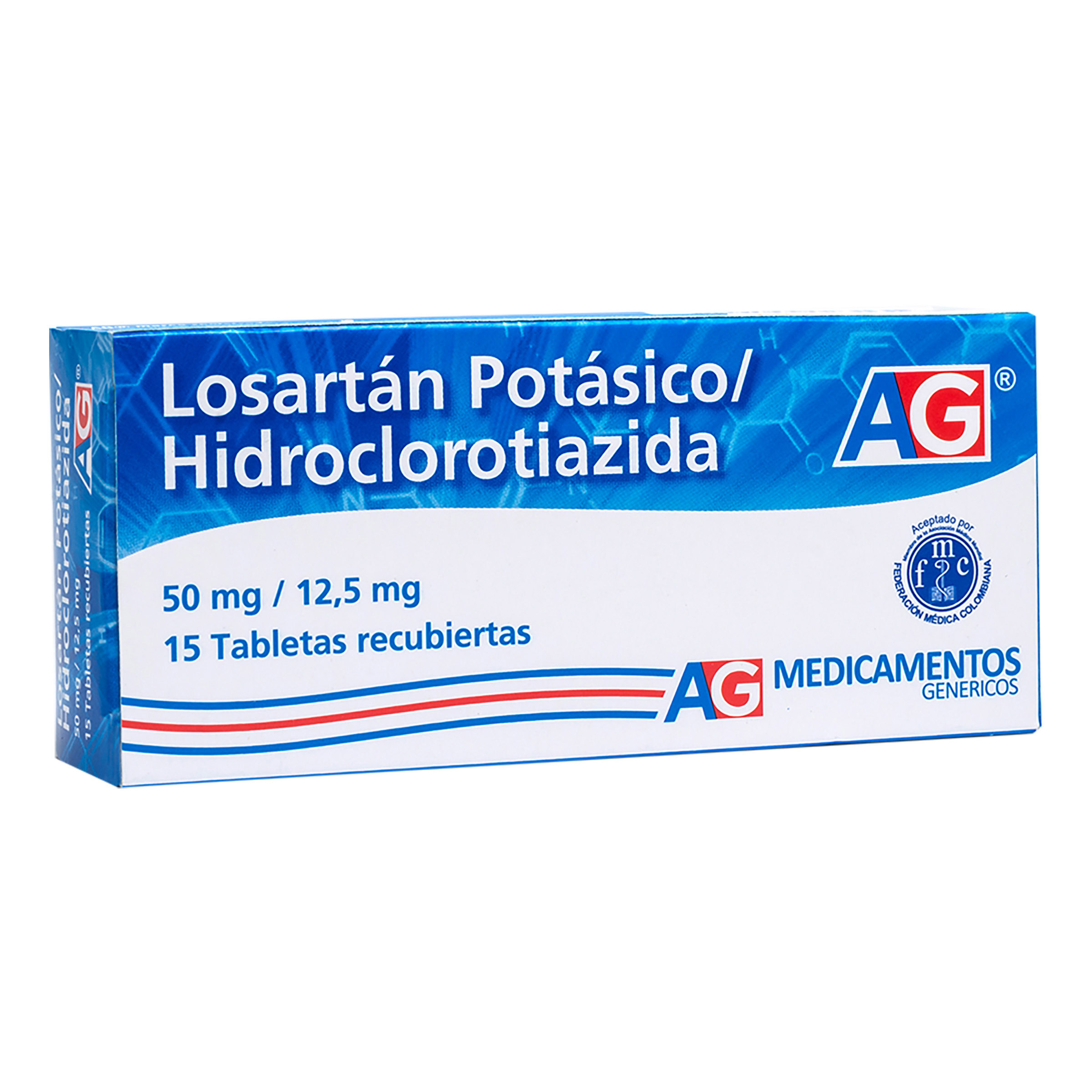 LOSARTAN 50 MG 15 TABLETAS AG