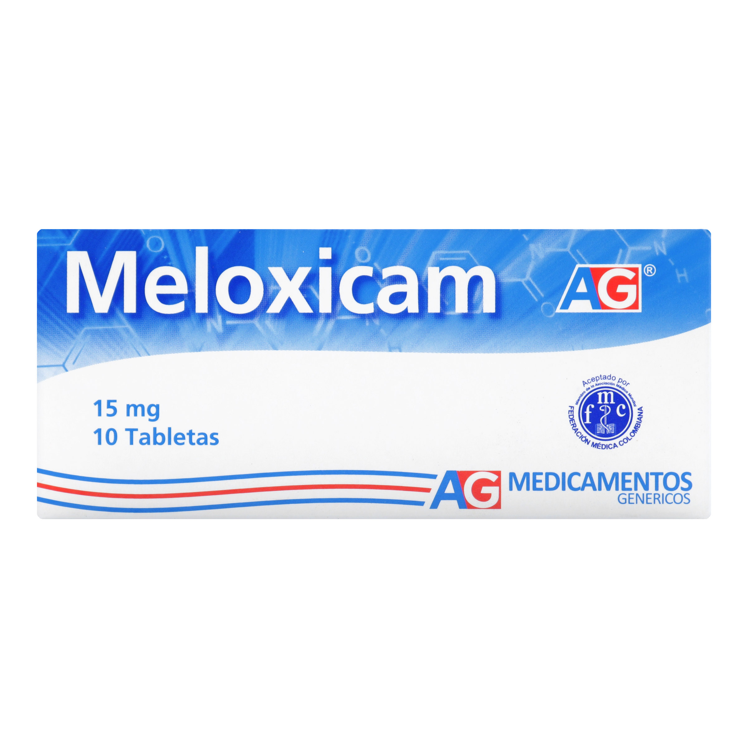 MELOXICAM 15 MG 10 TABLETAS AG
