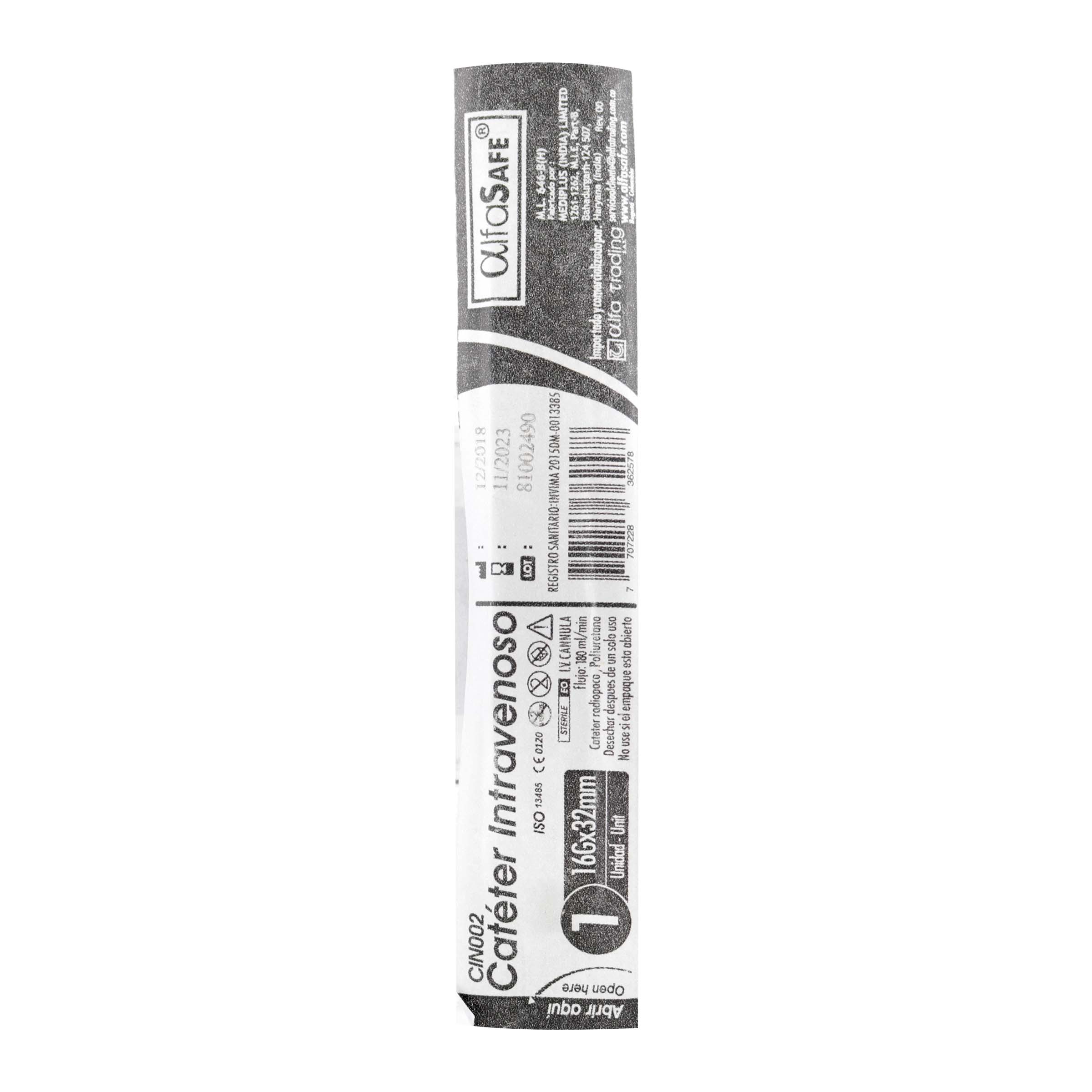 CATETER ALFA INTRAVE 16G X1 1/4 32 MM