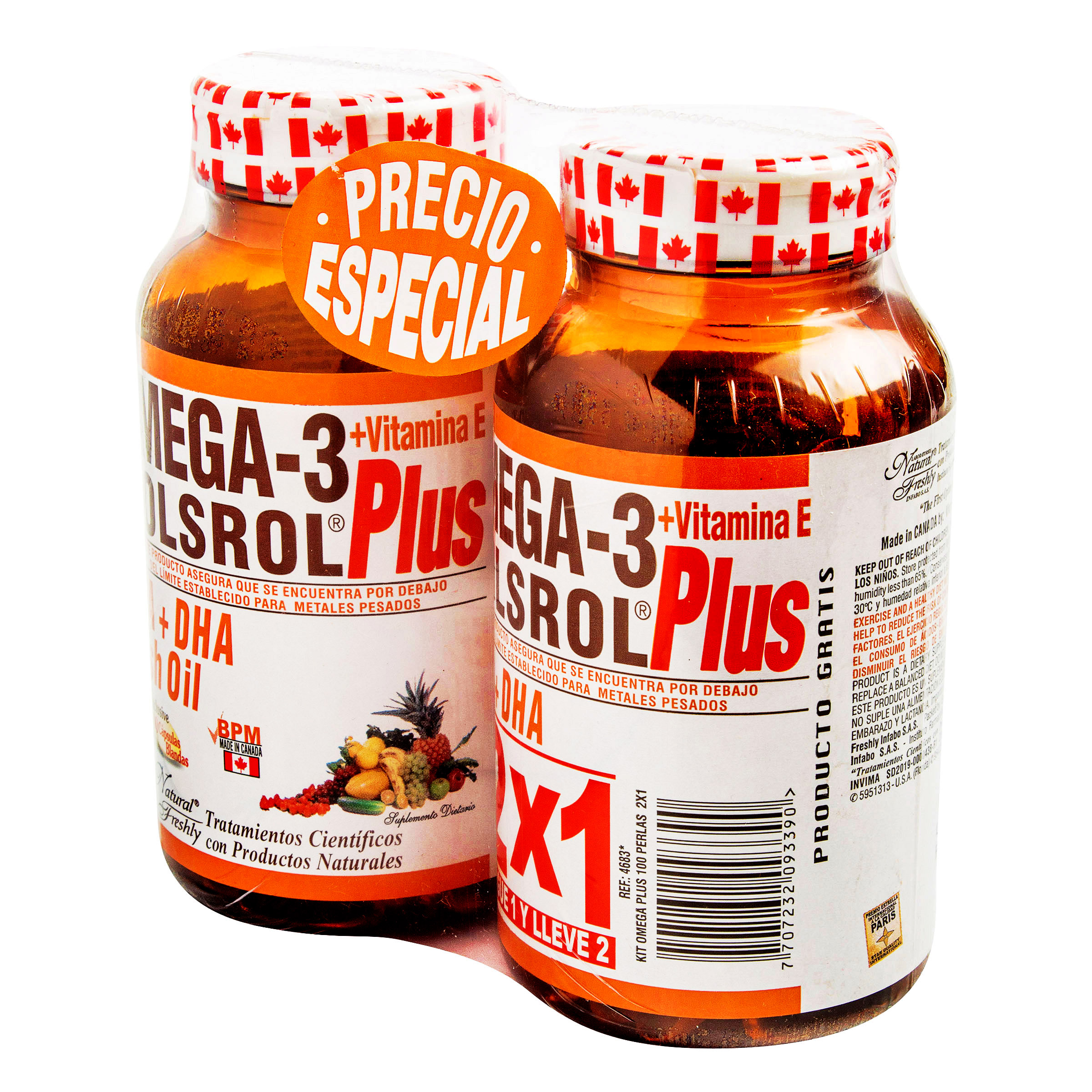 OMEGA 3 PLUS COLSROL 100 SOFTGEL.2X1 P.E