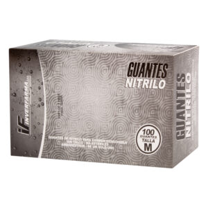 GUANTE NITRILO NEGRO T.M 100 UND INVERFA
