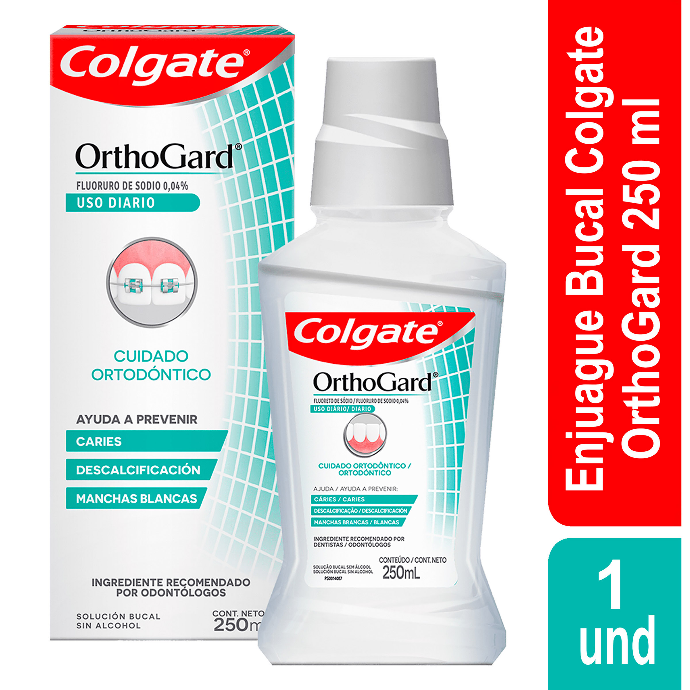 ENJUAGUE BUCAL COLGATE ORTHOGARD 250ML