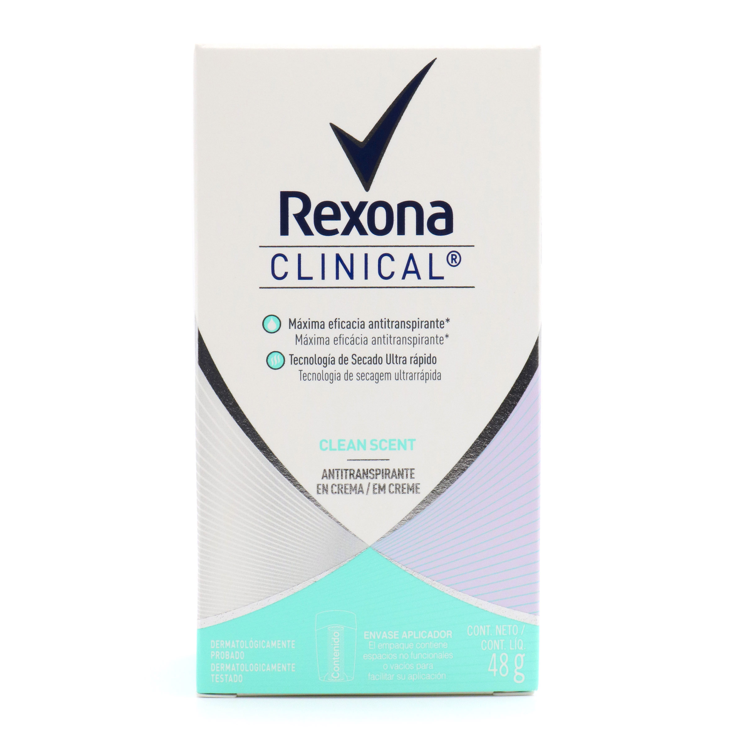 DTE.REXONA CLIN CRE CLEAN SCENT WOM 48GR