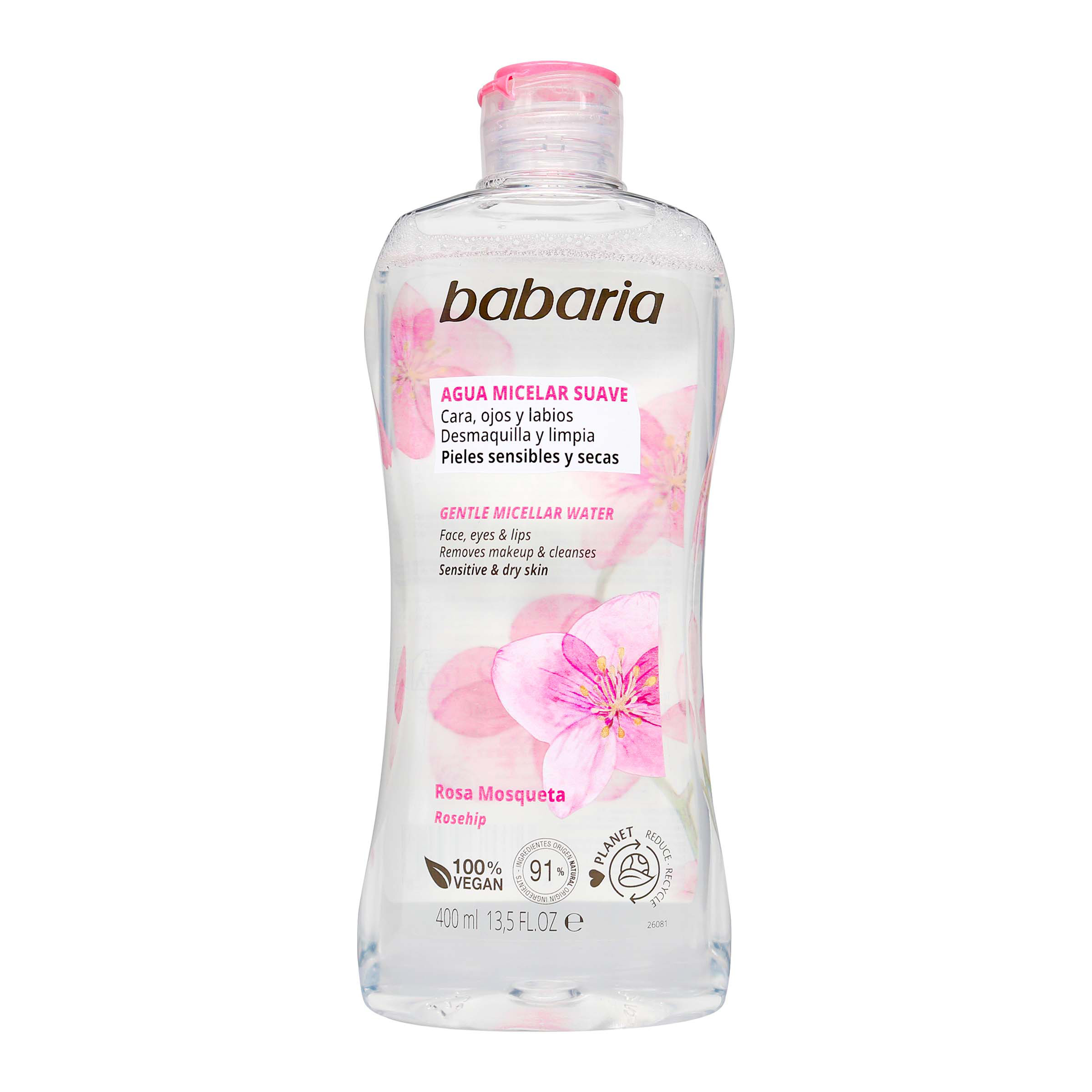 AGUA MICELAR ROSA MOSQUETA BABARIA 400ML