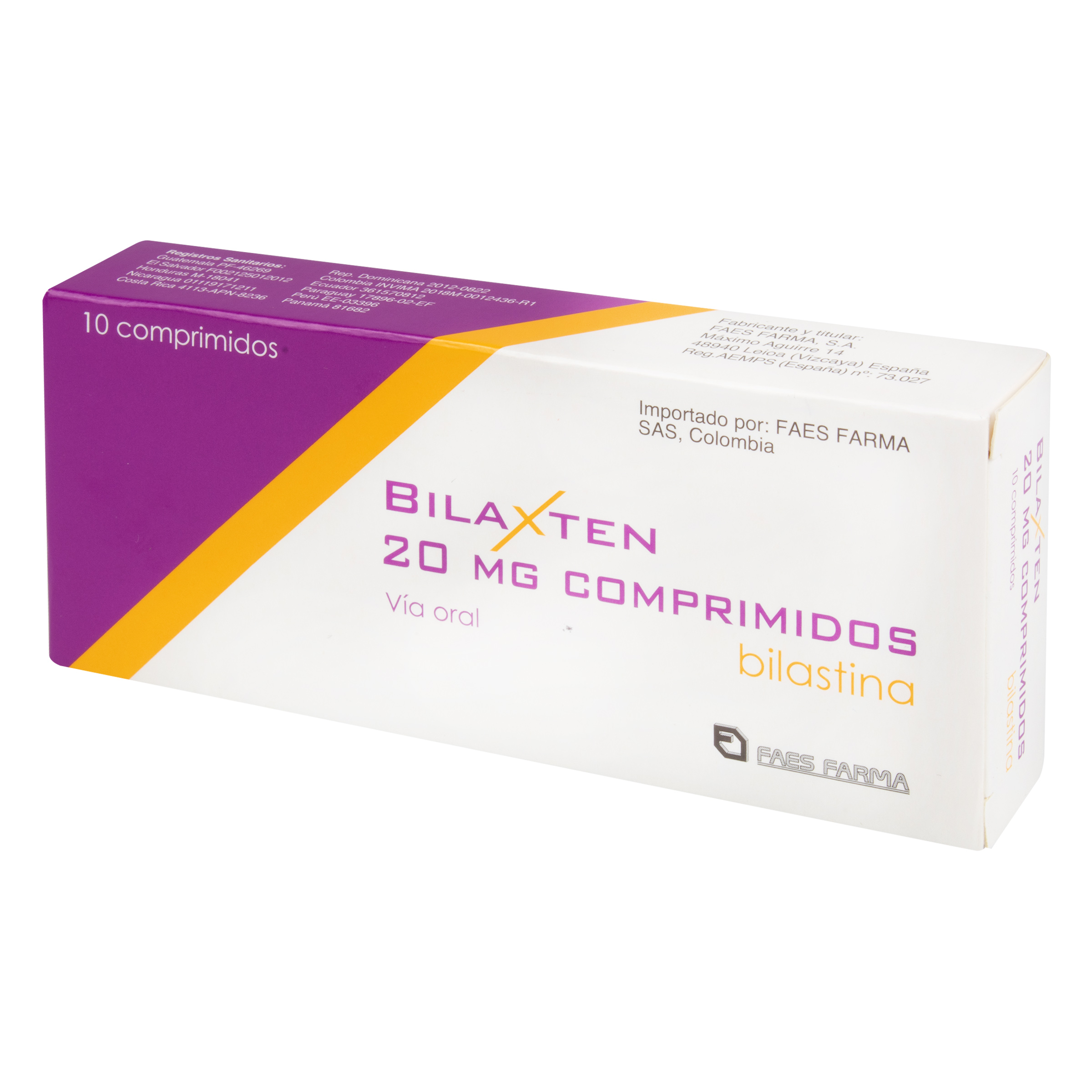 BILAXTEN 20 MG 10 COMPR.(P)9730