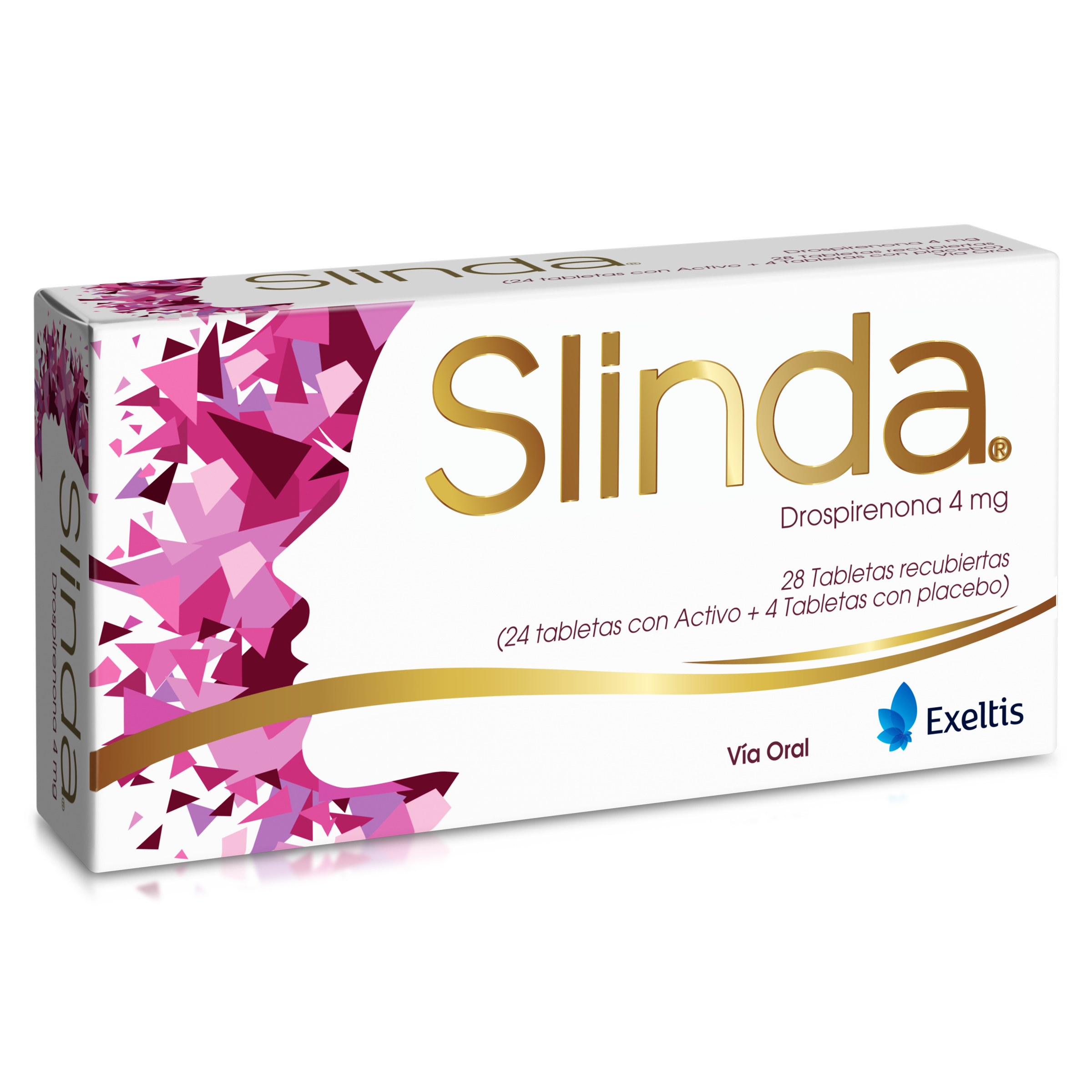 SLINDA DROSPIRENONA 4MG 28 TABLETAS